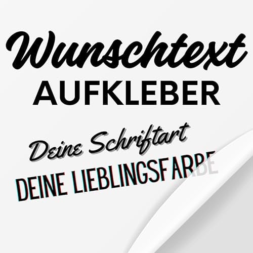 Klebekönig Wunschtext Aufkleber selbst gestalten mit Vorschau - Schriftzug Sticker Aufkleber Auto Motorrad Fahrrad Boot Name personalisiert