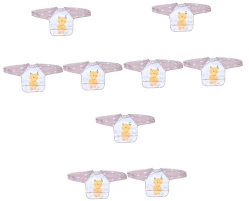 TOYANDONA 3 Stk Lätzchen Kittel füttern Kleinkindschürze Kinder malen Schürze Baby-Farbkittel Unisex-Babyschürze Cartoon-Säuglingskittel Schutz Reisbeutel Männer und Frauen Polyesterfaser