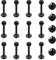 Gojewen 12er Lippenpiercing Stecker 1,2mm Chirurgenstahl Piercing Lippe Labret Helix Tragus Stud Schwarz 6mm