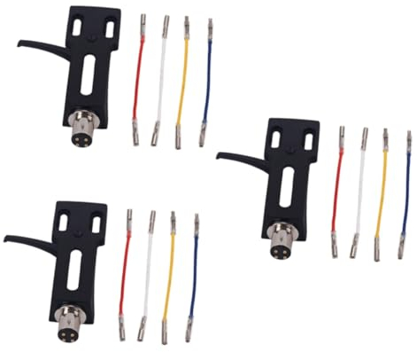 UPKOCH 3stücke Phonograph Headshell Halterung Mit Kabeln Schwarzes Ersatzteil Für Plattenspieler Optimale Klangwiedergabe Und Einfache Montage Für Djs Und Musikliebhaber