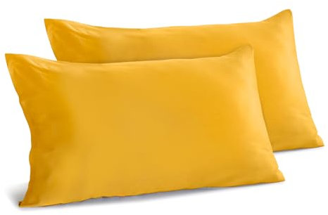 GUZZINI Classic - Kissenbezug 50x80, 2 Stück, 100% Perkalbaumwolle Resistent, ÖkoTex Zertifiziert, Frisch, Atmungsaktiv - Kopfkissenbezug mit 15 cm Klappe, Weiche und Umhüllende, Bettwäsche Baumwolle