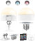 HONGNIX 2er-Pack USB Wiederaufladbare Glühbirnen, 9W lange Akkulaufzeit, 9 Farben, 5 Modi, mit Magnetische E27, Haken und Standfuß, ideal für Camping, Notbeleuchtung und Dekoration