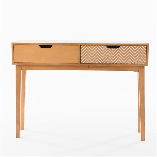 Rustic Wood Console Table with 2 Drawers for Entryway and Living Room Narrow Long Sofa Table for Hallway Foyer Table Behind Couch Hallway Table with Storage Shelf