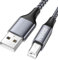 RAVIAD Cable Impresora [3M] Impresora Cable USB 2.0 Tipo A a Tipo B con Conectores Dorados para HP, Canon, Brother, Lexmark, Escáner, Disco Duro, Fotografía Digital y Otros Dispositivos