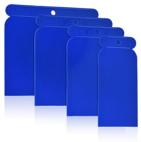 Spatola di Plastica, Set di 4 Spatole per Stucco per Carrozzeria, Spatola per Pittura, Spatola Giapponese, Raschietto per Stucco Leggero e Riutilizzabile per Lisciare Superfici, Rasatura, Cazzuola