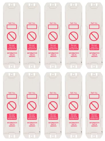 10PCS Scafftag Holder, Plastic Scaffold Tag Holder Scaffolding Tags Safety Inspection Label for Accident Prevention