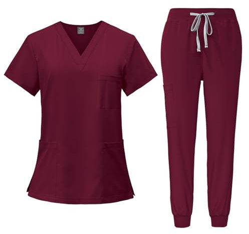 Kasack Bunt Medizinkittel Pflege Kleidung Damen Set Schlupfkasack Damen Arbeitskittel Damen Schürze Krankenschwester Pflege Kasack Damen Weisse Hosen Damen Berufsbekleidung Pflege Damen