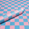 ReWallpaper Papier Peint Geometrique Bleu Rose Papier Peint Adhesif Mural Chambre Salon 44.5CMx7M Film Autocollant Meuble à Motif Damier Rose Etanche Rouleau Adhésif Décoratif Salle De Bain