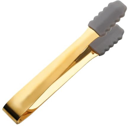 Eiszange - Küchenzange | Silikonzange | Kochzange | Servierzange | Küchenzange zum Kochen | Edelstahl Lebensmittelzange | Zange für Luftfritteuse | Rutschfester -Servierclip für Ice Sugar