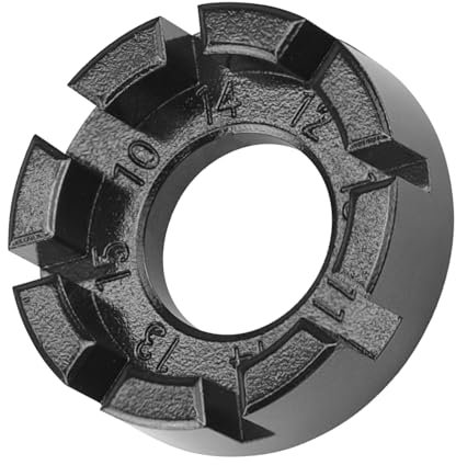 MAYOKIAAR Universal Speichenschlüssel für Fahrrad – Größe 10-15, robuster Radspeichenschlüssel zum Nachziehen & Zentrieren der Speichen (Schwarz)