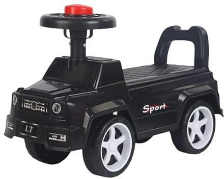 Homewell Kinder Rutschauto mit Hupe, Kinderquad ab 1 Jahr, Kinderauto für Jungen und Mädchen, 48 * 22 * 34 cm, Schwarz/Weiß/Grau/Rot (Schwarz)