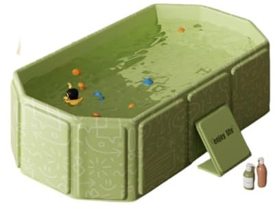 Bañera plegable para bebés grande, bañera plegable grande, bañera plegable para plato de ducha portátil, contiene 5 bolas, 2 patos, plegable y fácil de usar, bañera plegable para bebés que ahorra