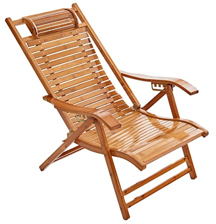 Widppsopt Relaxsessel, Klappbarer Holz-Relaxsessel, Outdoor Relaxer Sonnenliege mit Verstellbarer Rückenlehne, Loungesessel für Garten, Balkon, Terrasse, Belastbar 200kg