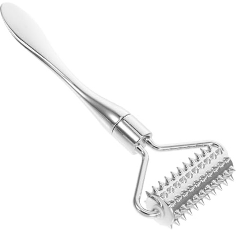 SOIMISS Rouleau de Massage Yeux en Acier Inoxydable Léger, Applicateur Crème Visage Design Rouleau, pour Détente Musculaire à Domicile Déplacement