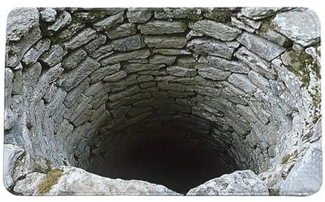 Generisch 3D Optische Täuschung Teppich - Bodenloses Loch rutschfest Saugfähig, Abgrund Illusion Fußmatte, Ideal Für Zuhause Eingang Badezimmer Küche Eingangsbereich Flur Innenbereich
