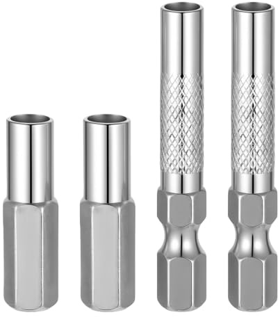 Bithalter magnetisch 1/4 Hex, 1/4 auf 4 mm Bit-Adapter, Sechskant-Schraubendreher-Adapter, Bohrer-Verlängerungs-Bithalter Screwdriver Inserts Bit Adapter für Micro Bits 6,35 to 4 mm Adapter