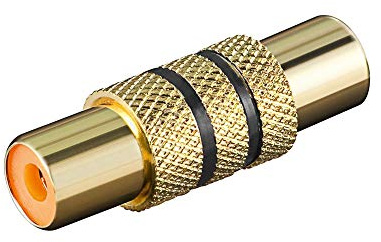 Goobay 11592 Adattatore RCA presa a presa; struttura in oro; nero - Presa RCA > Presa RCA