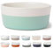Waggo Dipper Ceramic Dog Bowl for Small and Large Breeds - Heavyweight and Durable Pet Food and Water Dish Crock, Dishwasher Safe, Modern (Mint, Small)
