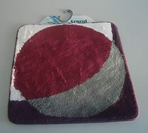 Badteppich kringel violett Badematte Badgarnitur Badematten Badvorleger, Maße:60X60