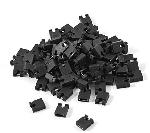 sourcing map 100Stück 2,54 mm Mini Jumper Cap Kurzschluss Stecker Schwarz | de