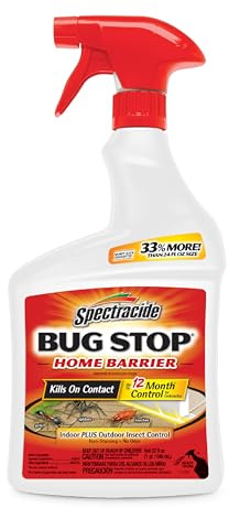 Spectracide Bug Stop Home Barrier 32 Ounces, Ready-To-Use Indoor Plus Outdoor Insect Control