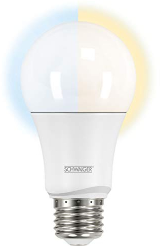 SCHWAIGER HAL200 Smart Leuchtmittel E27 LED Lampe smarte LED-Glühbirne dimmbar warmweiß kaltweiß Smarthome Zigbee 3.0 Alexa Google Ikea Philips