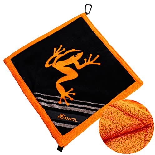 Frogger Golf Amphibian Golf-Handtuch, Orange/Schwarz
