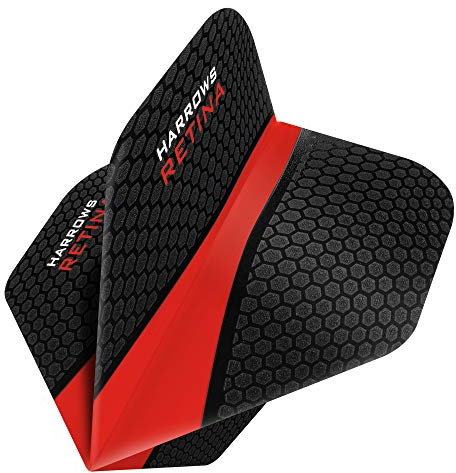 HARROWS Retina Dart Flights – 10 Sets (30) – 100 micron Extra Stark – Standard – Rot