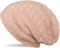 styleBREAKER warme Feinstrick Beanie Mütze mit Flecht Muster und sehr weichem Fleece Innenfutter, Unisex 04024058, Farbe:Altrose