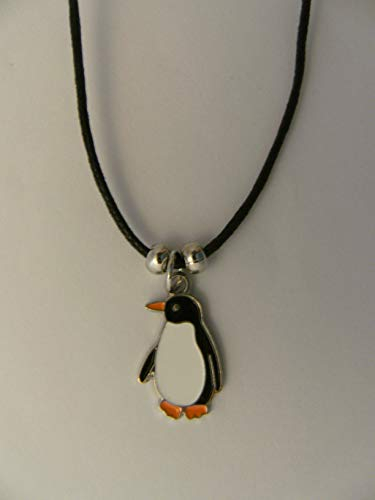 Unbekannt Kette Pinguin Modeschmuck Anhänger emailliert Tier Tiere Pinguine