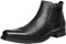 ANUFER Uomo Fresco Retro Vera Pelle Stivali Chelsea Caviglia Alta Scarpe da Sera Nero SN01905 EU43