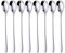 Bisda Cuillères à thé glacé café Lot de 8 Argent Cuillère à Long Manche en Acier Inoxydable Cuillère pour Cocktail Dessert Yogourt 20,5 cm(8 inch) Longueur