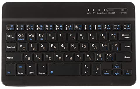 ASHATA 7 Zoll kabellose Bluetooth-Tastatur (russisch), wiederaufladbare, ultradünne kabellose Tastatur, und leicht, tragbar, für Andriod for für
