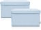 LIFENEY 2-Set Aufbewahrungsbox Kinder (37x25x21cm) I Aufbewahrungskorb für Kinderzimmer und Wohnbereich I Kinder Aufbewahrungskiste (Hellblau)