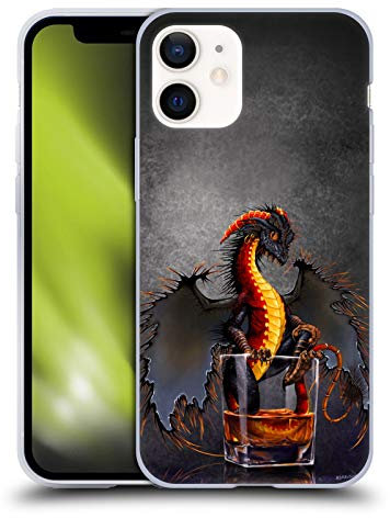 Head Case Designs Offiziell Offizielle Stanley Morrison Schwarzer Pirat Getränk Drachen Soft Gel Handyhülle Hülle kompatibel mit Apple iPhone 12 Mini