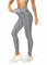 QUEENIEKE Sporthose Damen mit Taschen Hohem Bund Atmungsaktive Sportleggings für Laufen, Training Yogahose - 66 cm (Hahnentritt, 38-40)