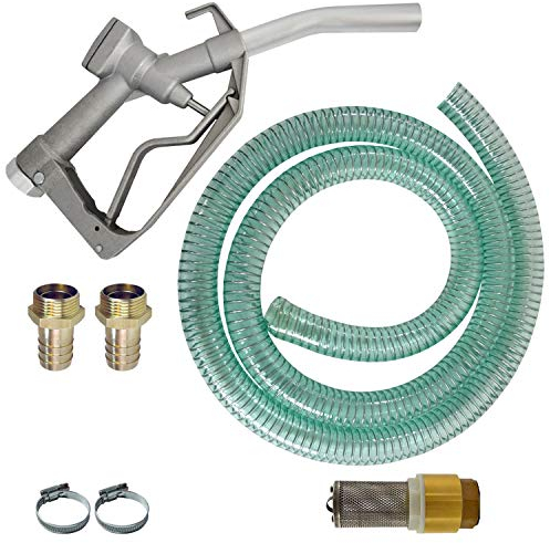 Zapfpistolen Set - für Dieselpumpe Heizölpumpe Ölpumpe Kraftstoffpumpe Wasserpumpe Tauchpumpe Brunnenpumpe Pumpe - PVC Schlauch, Rückschlagventil Aluminium-Zapfpistole-Zapfpistole Anschluss-Zubehör