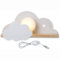 LED Kinder Wolken Wandleuchte mit Schalter und Stecker Kinderzimmer Innen Wandlampen Weiß Cloud Jungen Mädchen E27 Wandbeleuchtung Schlafzimmerlampe Nachttischlampe Nachtlicht Lichter Dekorative