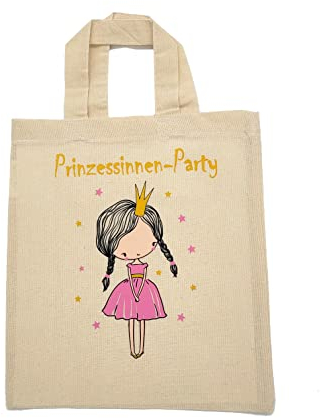 clothinx Lustige Kindergeburtstag Mitgebsel Tasche Beutel im Set mit Geburtstag Motto Prinzessin 10er Pack