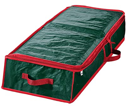 Milageto Geschenkpapier-Aufbewahrungs-Organizer mit Taschen, strapazierfähiger Oxford-Gewebe-Geschenkverpackungs-Aufbewahrungstasche für Bänder, Ornamente, GRÜN
