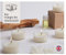 House of Crafts Lot de 5 bougies chauffe-plat en polycarbonate transparent, 100 g de cire de soja, 5 mèches, 4 ml d'huile parfumée vanille, pipette, instructions (français non garanti)