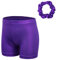 XFGIRLS Gymnastik-Shorts für Mädchen, glitzernd, Ballett-Tanz, Tumbling, athletische Shorts, 3–12 Jahre, violett, 9-10 Jahre