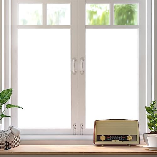 Vinilos para Cristales 45x100 CM Blanco Vinilo Adhesivo Cristal Translucido,Vinilos Adhesivos para Cristales,Vinilo Ventana,Vinilo Mampara Ducha,Window Film Anti UV