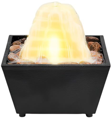 Wasserbecken Dekoration Feng Shui Tischbrunnen Wasserfontänen Im Innenbereich Zimmerbrunnen Wasserfall Brunnen Tischwasserbrunnen Mini-led Büro Chinesisch Dekorative Ornamente und Töpfe