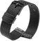 SMYAOSI Edelstahl Mesh Uhrenarmband für Herren und Damen, Mesh Uhrenarmbänder mit Schnellverschluss für10mm 12mm 14mm 16mm 18mm 20mm 22mm Smartwatch (16mm, Schwarz)