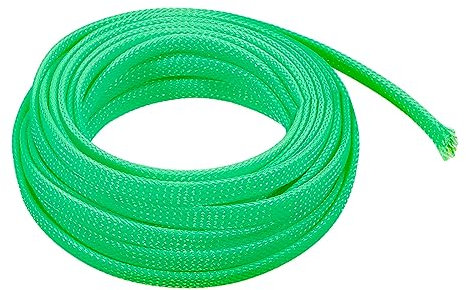 Rebower Custodia Intrecciata per Cavo Guaina Espandibile, [per Elettronica Filo Protezione] - 16. 4piedi x 1/4 Pollici/Verde / 1pz