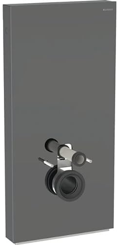 Geberit Monolith Sanitärmodul für Wand-WC, 101cm, Wasseranschluss seitlich, mit Anschlussstutzen, 131.022.JK.5, Farbe: Glas Lava