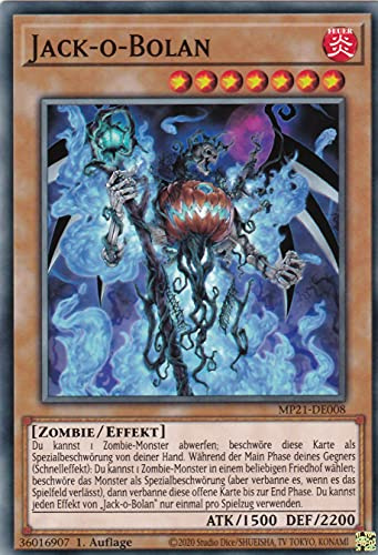 MP21-DE008 - Jack-o-Bolan - Common - Reprint - Deutsch - Megatin 2021 - mit LMS Trading Fieldcenter-Karte Yugioh