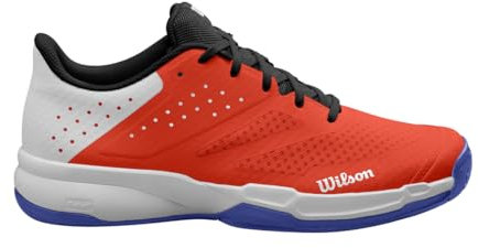 Wilson Wilson Kaos Stroke 2.0, Tennis Shoe Hombre, White/Orange/Bluing, 48 EU