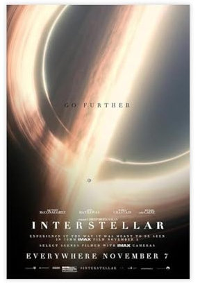 CSESTCGN Interstellar Filmposter, Leinwandposter, Schlafzimmer, Dekoration, Landschaft, Büro, Raumdekoration, Geschenk, 60 x 90 cm